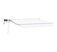 vidaXL Cadre de store manuel avec LEDs Blanc 3 x 2,5 m