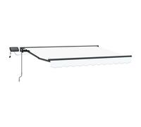 vidaXL Cadre de store manuel avec LEDs Blanc 3 x 2,5 m