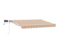vidaXL Cadre de store manuel avec LEDs Bleu et Orange 3 x 2,5 m
