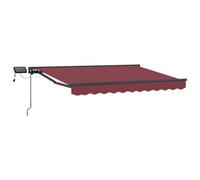 vidaXL Cadre de store manuel avec LEDs Bordeaux 3 x 2,5 m