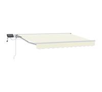 vidaXL Cadre de store manuel avec LEDs Crème 3 x 2,5 m