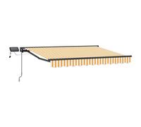vidaXL Cadre de store manuel avec LEDs Jaune et blanc 3 x 2,5 m