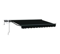 vidaXL Cadre de store manuel avec LEDs Noir 3 x 2,5 m