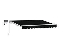 vidaXL Cadre de store manuel avec LEDs Noir 3 x 2,5 m