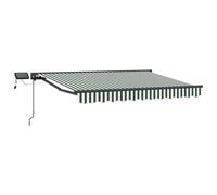 vidaXL Cadre de store manuel avec LEDs Vert et blanc 3 x 2,5 m