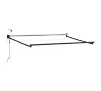 vidaXL Cadre de store rétractable électrique Anthracite 3,5 x 2 m, Cadre de store rectangulaire moderne, structure d'ombre extérieure, abri de patio, couverture en aluminium, solution d'ajustements ma
