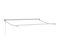 vidaXL Cadre de Store rétractable électrique Blanc 3,5 x 2 m Aluminium, Auvent Moderne, rectangulaire, rétractable, Ombre extérieure, auvent de Jardin, Protection de Patio, léger, aéré