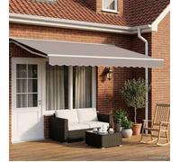 vidaXL Cadre de store rétractable électrique Blanc 4 × 3 m Acier