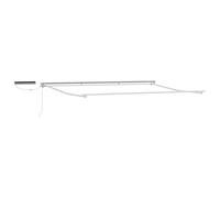 vidaXL Cadre de store rétractable électrique Blanc 5 x 3 m Acier, Jardin et Terrasse, Solution Moderne d'Ombre Extérieure, Cadre de Store Rétractable pour un Style de Vie Urbain Pratique, Protection S