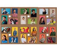 vidaXL Cadre photo collage pour 24x(10x15 cm) photos marron clair MDF