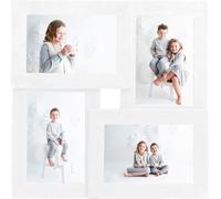 vidaXL Cadre photo collage pour 4x(13x18 cm) photos blanc MDF