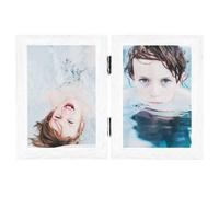 vidaXL Cadre photo double collage blanc 2x(10x15 cm)