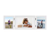 vidaXL Cadre photo triple collage blanc 28x18 cm+2x(13x18 cm)