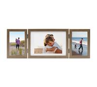 vidaXL Cadre photo triple collage marron clair 22x15 cm+2x(10x15 cm)