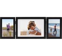 vidaXL Cadre photo triple collage noir 22x15 cm+2x(10x15 cm)
