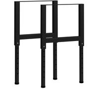 vidaXL Cadres d'établi réglables 2 pcs Métal 55x(69-95,5) cm Noir