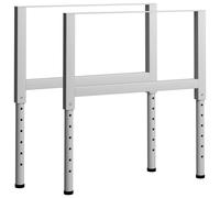vidaXL Cadres d'établi réglables 2 pcs Métal 85x(69-95,5) cm Gris