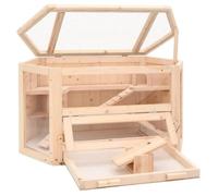 Cage à hamster 80x40x43 cm bois massif de sapin