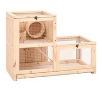 vidaXL Cage à Hamster 81x40x60 cm Bois Massif de Sapin, Maison pour Hamster, Cage à Rat, Cage à Gerbille, Cage à Souris, Maison pour Souris