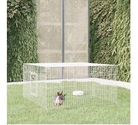 vidaXL Cage à Lapin 110x110x55 cm Fer Galvanisé Clapier Enclos Parc Animaux 171562