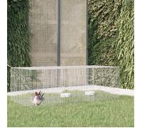 vidaXL Cage à Lapin 3 Panneaux 163x79x54 cm Fer Galvanisé Clapier Enclos Parc 171569