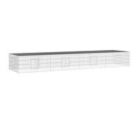 vidaXL Cage à Lapin 4 Panneaux 433x109x54 cm Fer Galvanisé Clapier Enclos Parc 171565