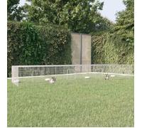 vidaXL Cage à Lapin 4 Panneaux 433x109x54 cm Fer Galvanisé Clapier Enclos Parc 171565