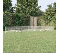 vidaXL Cage à lapin 5 panneaux 541×109×54 cm en fer galvanisé