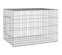 vidaXL Cage à Lapin 78x54x54 cm Fer Galvanisé Clapier Enclos Parc Animaux 171567