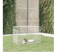 vidaXL Cage à Lapin 78x54x54 cm Fer Galvanisé Clapier Enclos Parc Animaux 171567