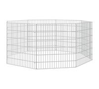 vidaXL Enclos pour Animaux en Liberté 8 Panneaux, Cage à Lapin, Maison pour Animaux Jardin Terrasse Patio Extérieur, 54x60 171574