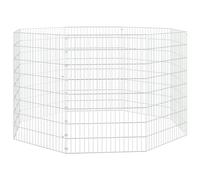 Vidaxl Cage À Lapin 8 Panneaux 54x80 Cm Fer Galvanisé
