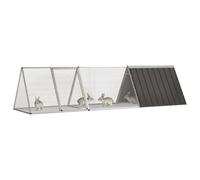 Vidaxl Clapier Anthracite 302,5x80,5x71 Cm Acier Galvanisé