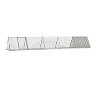 vidaXL Cage à lapins Gris 504,5x80,5x71 cm Acier galvanisé