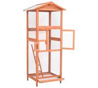 Vidaxl Cage À Oiseaux 68x62x166 Cm Bois De Sapin Massif