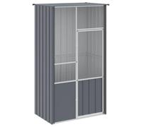 Cage à oiseaux anthracite 115x78x200 cm acier galvanisé