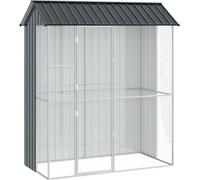 vidaXL Cage à oiseaux anthracite 215 x 110 x 247 cm Acier galvanisé