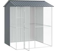 vidaXL Cage à oiseaux Anthracite 215 x 210 x 247 cm Acier galvanisé