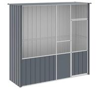vidaXL Cage à Oiseaux Anthracite 215x78x200 cm Acier galvanisé, nichoir, volière à Oiseaux, Cage à perroquets, volière, Cage à perruches