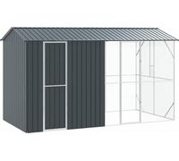vidaXL Cage à oiseaux anthracite 430 x 208 x 247 cm Acier galvanisé