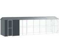 vidaXL Cage à oiseaux anthracite 860 x 208 x 247 cm Acier galvanisé