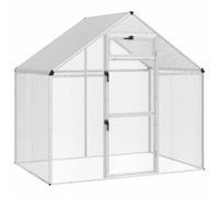 vidaXL Cage à oiseaux argentée 181,5 x 110,5 x 173,5 cm,