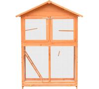 vidaXL Cage à oiseaux Pin massif et bois de sapin 125,5x59,5x164 cm 170638