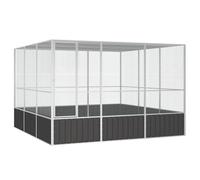 vidaXL Cage à oiseaux Anthracite 302,5x324,5x211,5 cm Acier galvanisé 171550