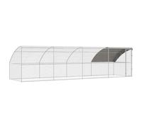 vidaXL Cage à poules 4 pc Argenté 800 x 200 x 200 cm Acier et PE