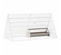 vidaXL Cage à Poules Argent 110 x 55 x 55 cm Acier galvanisé, Cabanon à Poules pour Jardin et terrasse, Cage en Acier Robuste, Habitat extérieur, enclos sécurisé et résistant aux intempéries