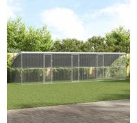 Vidaxl Cage À Poules Argent 800 X 200 X 198.5 Cm Acier Galvanisé