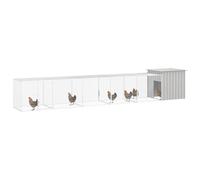 vidaXL Cage à poules Gris 600x91x100 cm Acier galvanisé