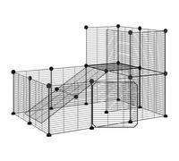 Vidaxl Cage Animaux De Compagnie À 20 Panneaux Et Porte Noir 35x35 Cm