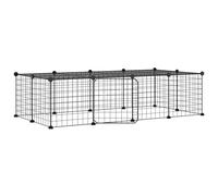 Vidaxl Cage Animaux De Compagnie À 20 Panneaux Et Porte Noir 35x35 Cm